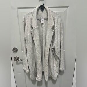 J. Jill Cream Speckled Open Cardigan w/ Pockets NWT 4X